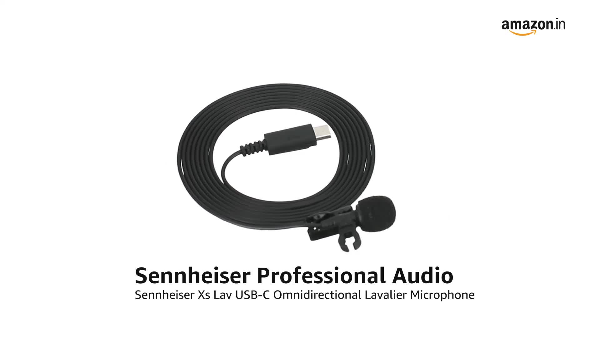Sennheiser XS Lav USB-C Omnidirectional Lavalier Microphone | Clip